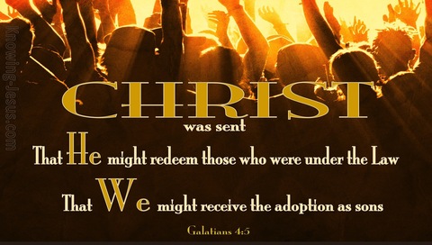 Galatians 4:5 That We Might Receive Adoption of Sons (brown)
